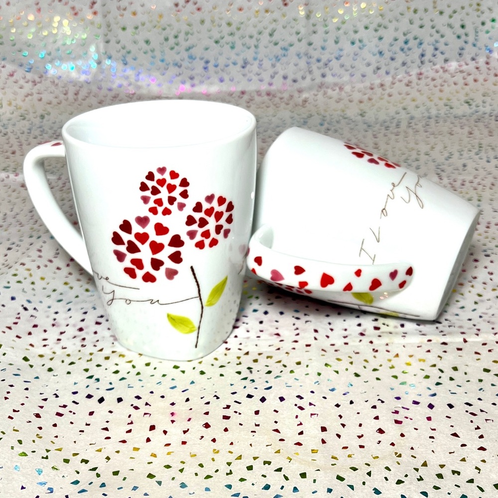 Starbucks "I Love You" Script 12oz Coffee Mugs - 2 - Picture 2 of 3
